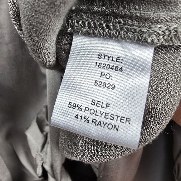 CURRENT AIR Anthropology‎ Gray Crop Long Sleeve Satin Jacket Womens Size L - Picture 8 of 12